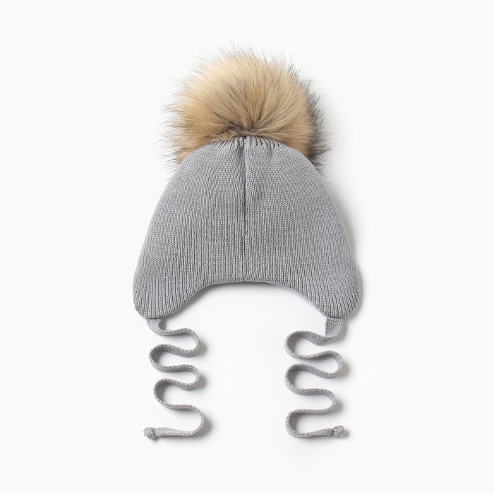 Шапка детская MINAKU с утеплителем, р-р 35-40, цвет серый Шапка детская MINAKU с утеплителем, р-р 35-40, цвет серый