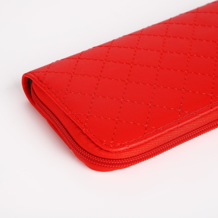 Кошелёк женский на молнии, цвет красный Кошелёк женский на молнии, цвет красный