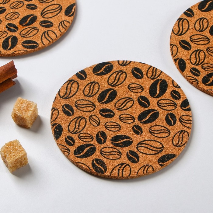 Набор подставок под горячее Доляна «Кофе», 6 шт, d=10 см Набор подставок под горячее Доляна «Кофе», 6 шт, d=10 см