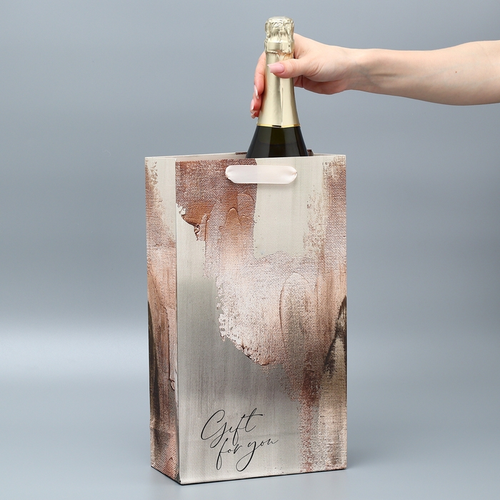 Пакет подарочный под две бутылки, упаковка, Bronza, 35 х 20 х 9 см Пакет подарочный под две бутылки, упаковка, Bronza, 35 х 20 х 9 см
