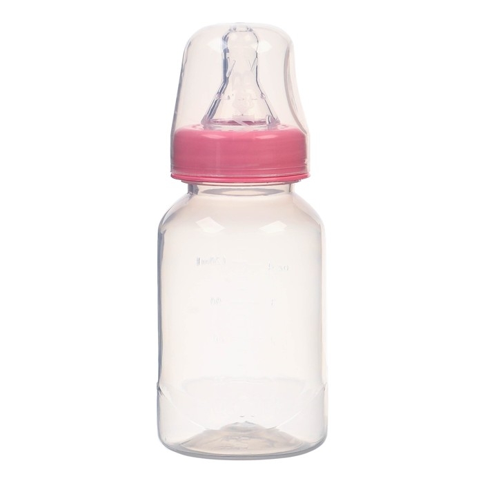 Бутылочка для кормления, классическое горло, 150 мл., от 0 мес., цилиндр, цвет розовый Бутылочка для кормления, классическое горло, 150 мл., от 0 мес., цилиндр, цвет розовый
