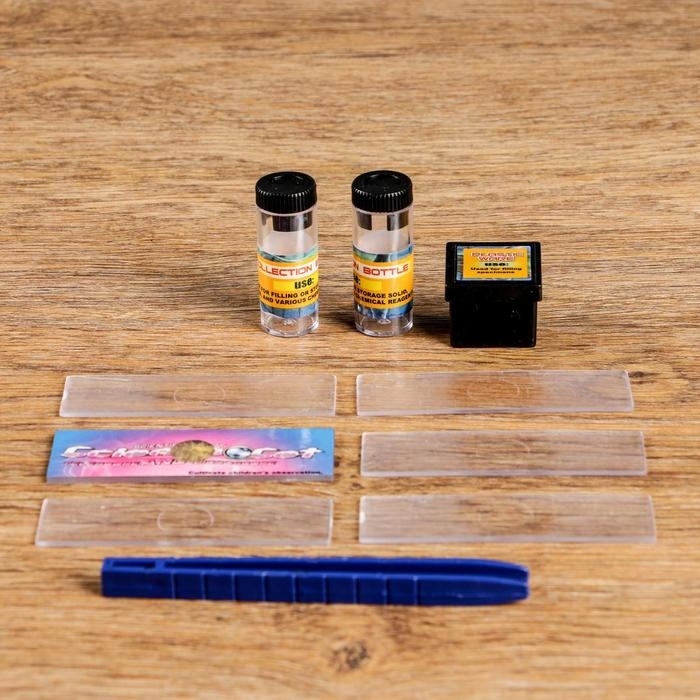 Микроскоп, кратность увеличения 450х, 200х, 100х, синий Микроскоп, кратность увеличения 450х, 200х, 100х, синий