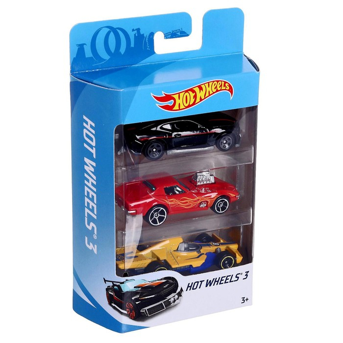 Набор машинок Hot Wheels, в наборе - 3 шт, МИКС Набор машинок Hot Wheels, в наборе - 3 шт, МИКС