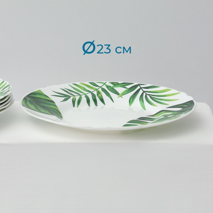 Сервиз столовый «Лист папоротника», 37 предметов, стеклокерамика Сервиз столовый «Лист папоротника», 37 предметов, стеклокерамика
