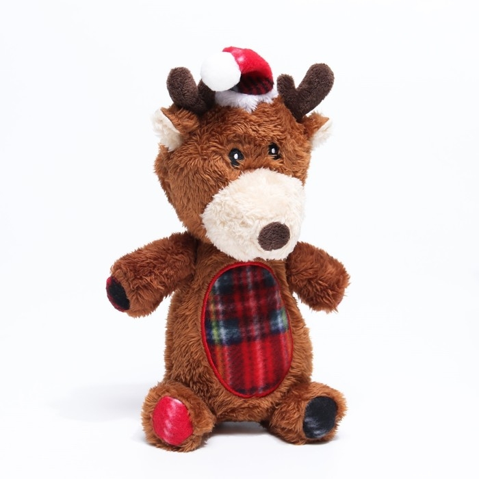 Игрушка мягкая для собак  Игрушка мягкая для собак "Олень" с пищалкой, 31 х 17 см