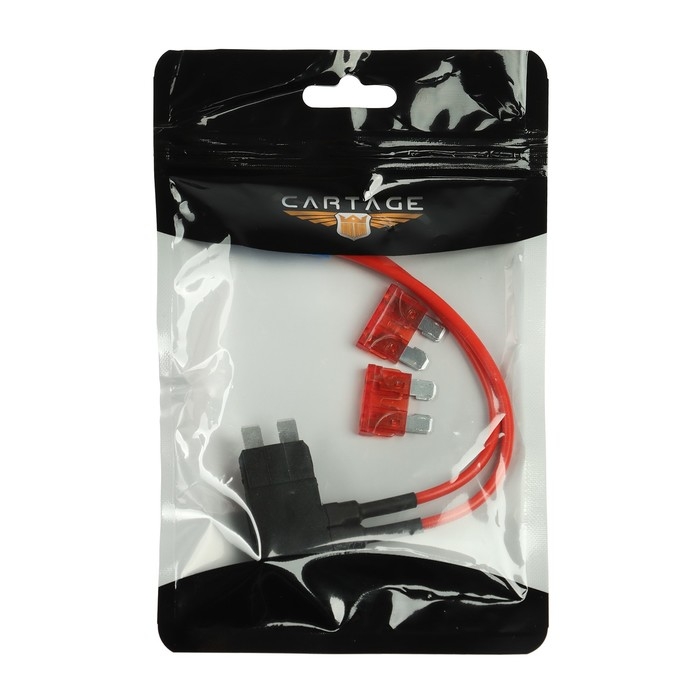 Удлинитель предохранителя двойной, стандарт 10А, провод 15 см Удлинитель предохранителя двойной, стандарт 10А, провод 15 см