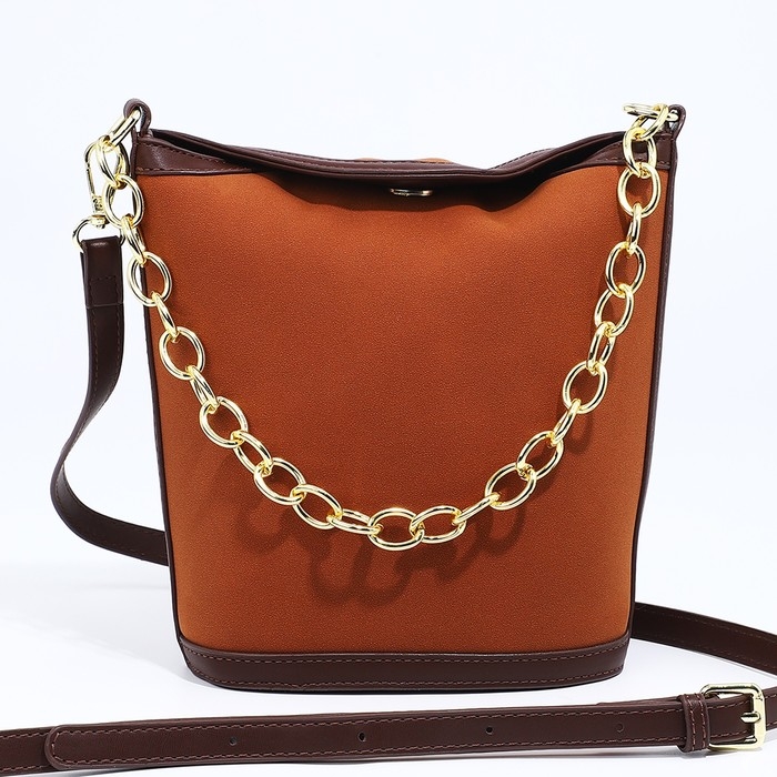 Кросс-боди на магните, цвет оранжевый/коричневый Кросс-боди на магните, цвет оранжевый/коричневый