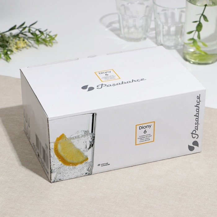 Набор стеклянных стаканов Diony, 265 мл, 6 шт Набор стеклянных стаканов Diony, 265 мл, 6 шт