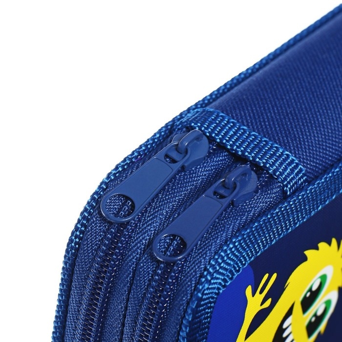 Пенал 2 секции, 125 х 205 мм, с наполнением 23 предмета, Calligrata Пенал 2 секции, 125 х 205 мм, с наполнением 23 предмета, Calligrata "Монстрики" ламинированный картон, универсальный