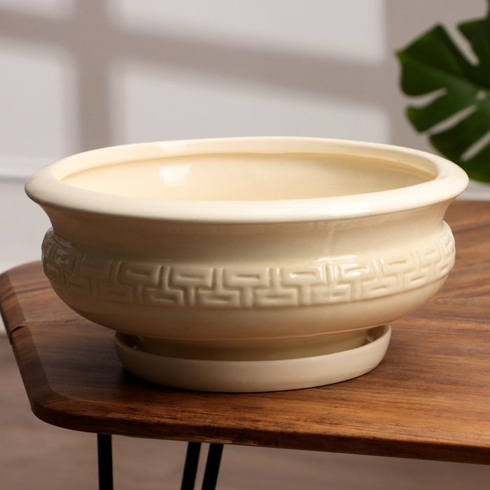 Набор горшков 3шт Набор горшков 3шт "Плошка" 9 л/4,5 л/1,5 л белый