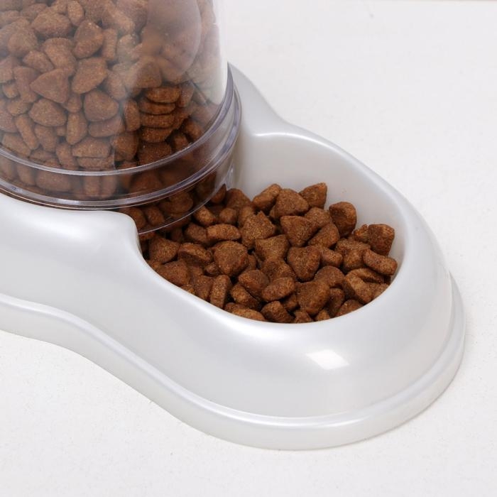 Автопоилка/автокормушка 0,6 л, белая перламутр Автопоилка/автокормушка 0,6 л, белая перламутр