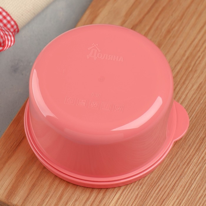 Ланч - бокс круглый «Счастье рядом», 300 мл