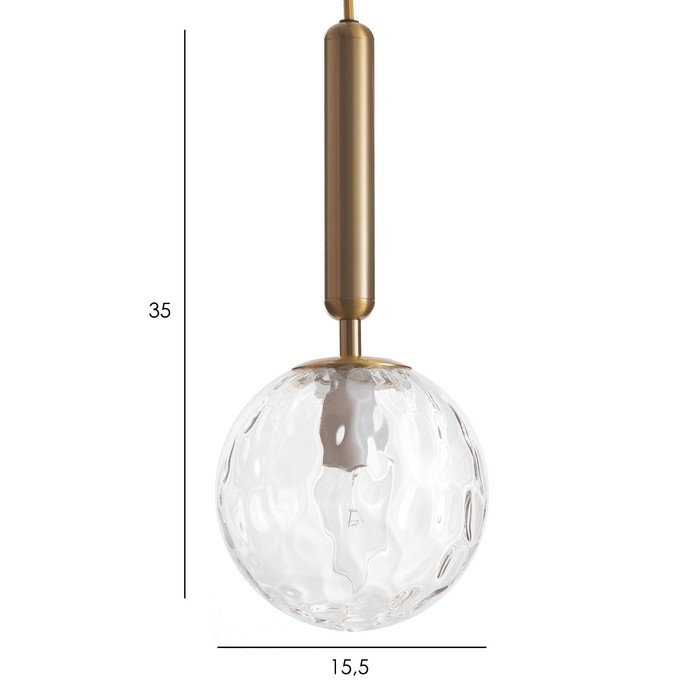 Светильник BayerLux Светильник BayerLux "Джавиер" Е14 40Вт золото-прозрачный 15х15х35-185 см