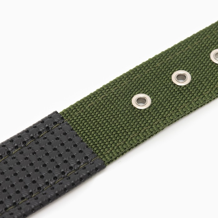 Ошейник  Ошейник "Комфорт" комбинированный, 60 х 4 см, ОШ 44-55 см, темно-зелёный