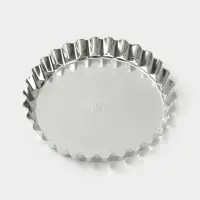 Форма для выпечки, d=21 см, h=3.3 см, жесть, серебристая