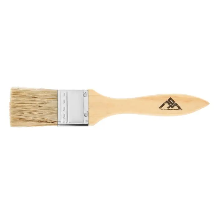 Кисть плоская ЛОМ, натуральная щетина, деревянная рукоятка, 1.5 Кисть плоская ЛОМ, натуральная щетина, деревянная рукоятка, 1.5", 38 мм