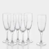 Бокалы для шампанского Luminarc French Brasserie, 170 мл, h=18.5 см, набор 6 шт., стекло, прозрачные