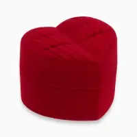 Футляр под серьги, кольцо &laquo;Сердце&raquo;, бархатный, 5.2&times;4.6 см, бордовый