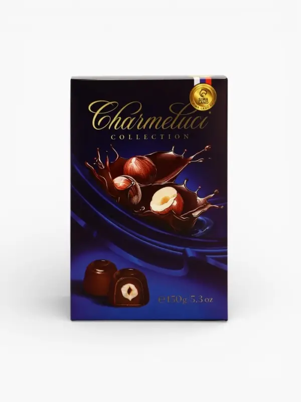 Подарочные конфеты в тёмном шоколаде с фундуком, 150 г