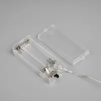 Светодиодная ветка 70 см, 20 LED, серебристая, от батареек AAх2, свечение белое