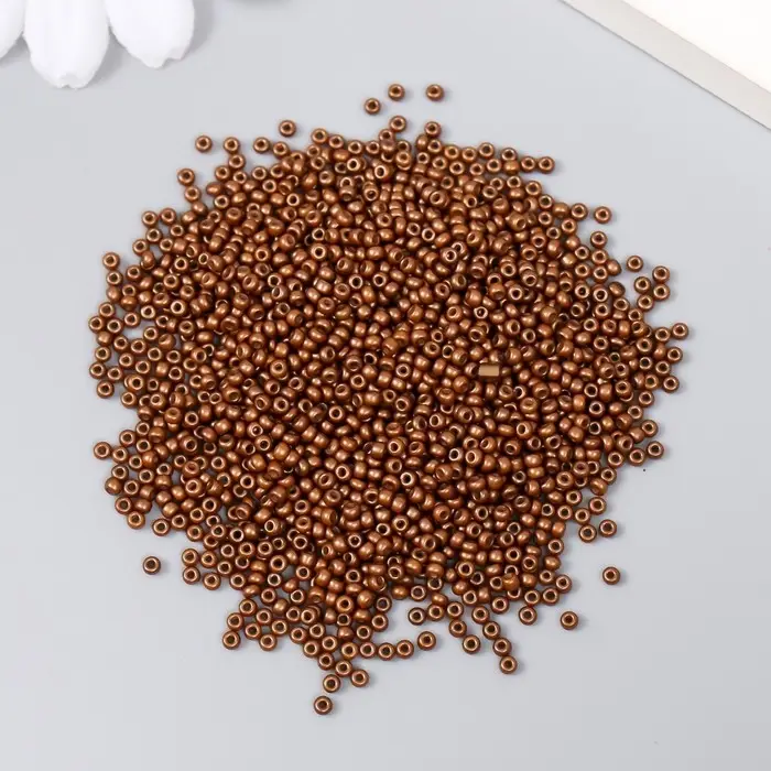 Бисер стекло 12/0  Бисер стекло 12/0 "Бронзовый" 15 гр
