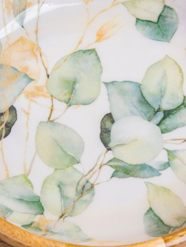 Блюдо "Листья" дерево манго 25х25х4,5 см