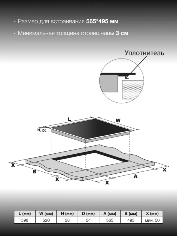 Индукционная варочная поверхность HHI 6772 GR