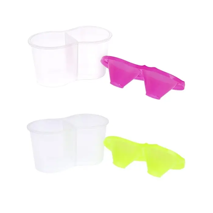 Стакан - непроливайка для рисования двойной Calligrata &laquo;Фонарики&raquo;, 150 мл &times;2, неоновый МИКС