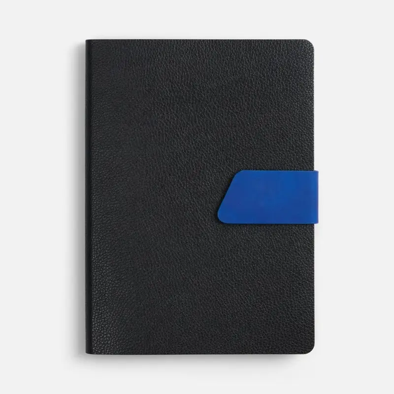 Ежедневник Boom, недатированный, черный c ярко-синий