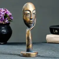 Фигурка гипс &laquo;Бюст: Маска в руке&raquo;, винтаж, 20 см
