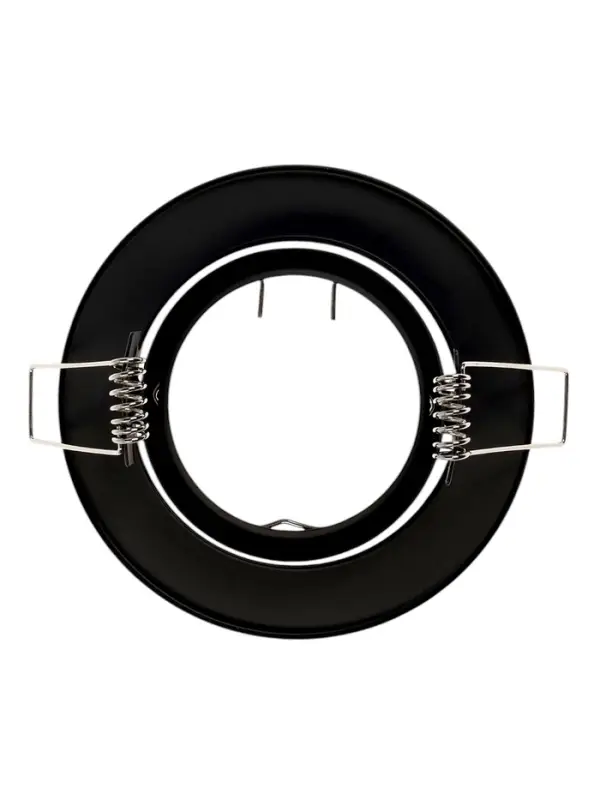 Светильник встраиваемый под лампу MR-16, поворотный, круглый, металлический, чёрный