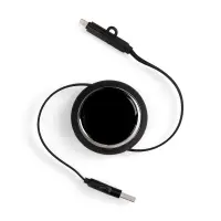 Складной кабель с переходниками pocketCoil, черный