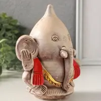 Фигурка гипс &laquo;Ганеш&raquo;, 14&times;13&times;9 см, эффект состаривания, слоновая кость