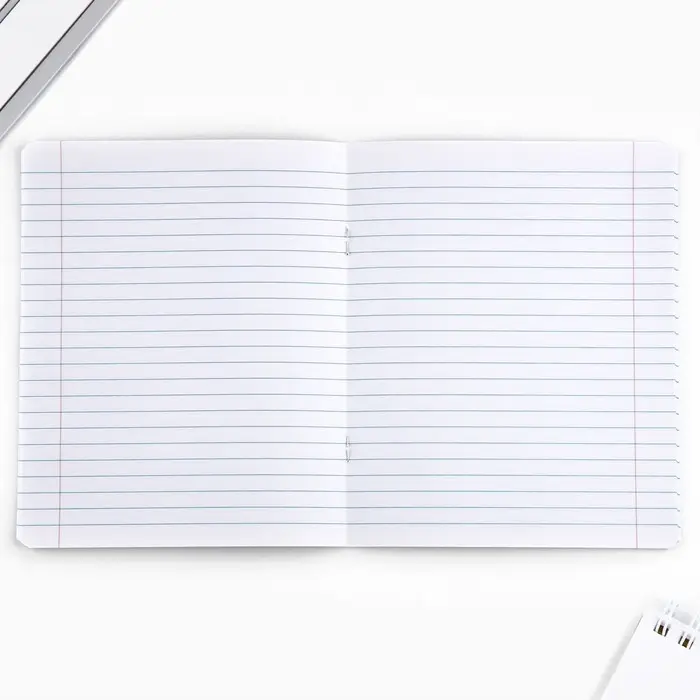 Тетрадь в линейку 18 листов А5, на скрепке "Герб", обложка мелованный картон, 5 видов МИКС