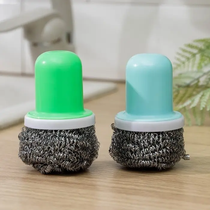Щётка для посуды «Колпачок», металлическая губка 20 гр, цвет МИКС Щётка для посуды «Колпачок», металлическая губка 20 гр, цвет МИКС