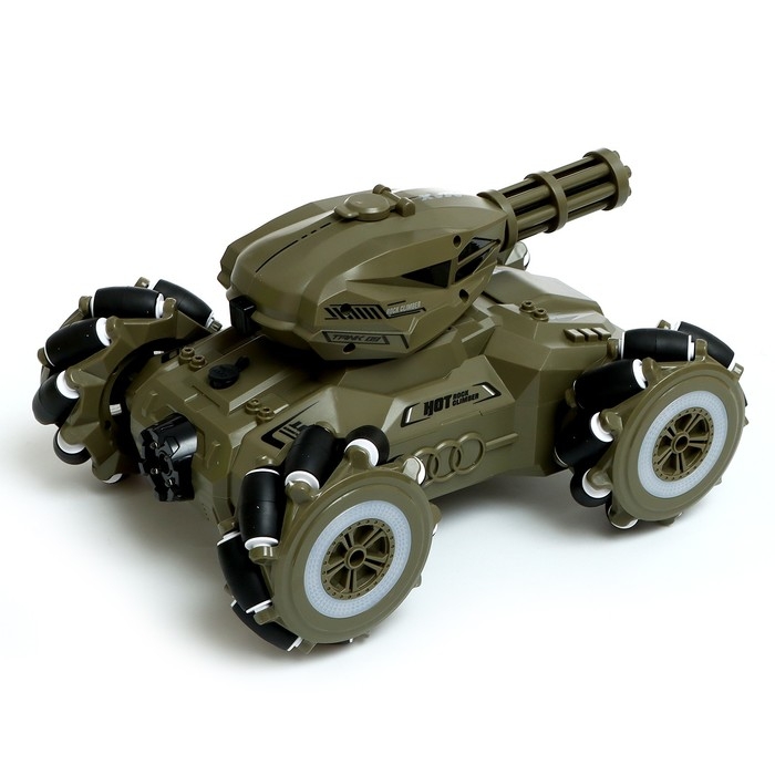 Танк радиоуправляемый «Боец», работает от аккумулятора, стреляет гидрогелевыми пулями, цвет зелёный Танк радиоуправляемый «Боец», работает от аккумулятора, стреляет гидрогелевыми пулями, цвет зелёный