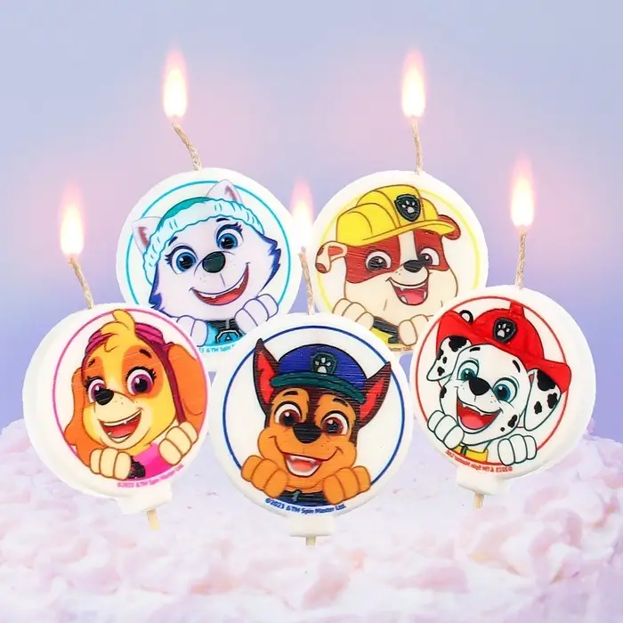 Свеча для торта Свеча для торта "С Днем Рождения!", 5 штук, Щенячий патруль