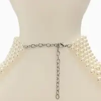 Колье-чокер жемчуг "Богема" россыпь, цвет белый  d=8/10/12