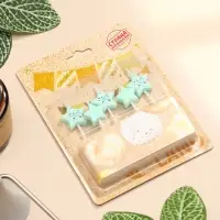 Свечи для торта &laquo;Звёздочки&raquo;, 5 шт., цвет голубой