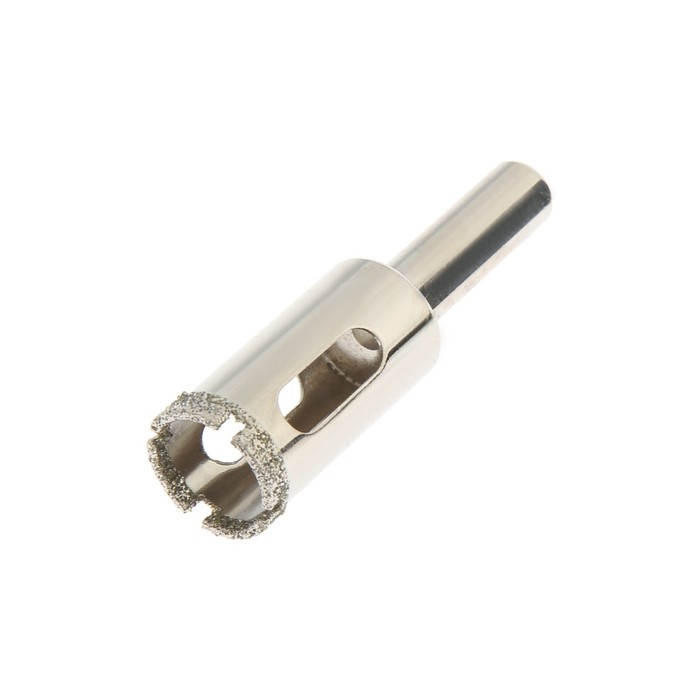 Сверло алмазное по стеклу и керамике ТУНДРА, трехгранный хвостовик, 18 х 65 мм Сверло алмазное по стеклу и керамике ТУНДРА, трехгранный хвостовик, 18 х 65 мм