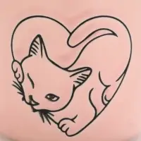 Кружка чайная керамическая &laquo;Котик&raquo;, 210 мл, ручная работа