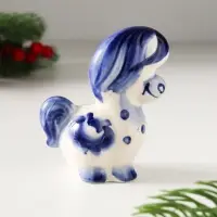 Сувенир Лошадь Василиса,8х6,5х3,5см,гжель