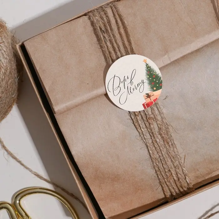 Наклейки новогодние бумажные на подарки «Верь в мечту», 14 х 21 см