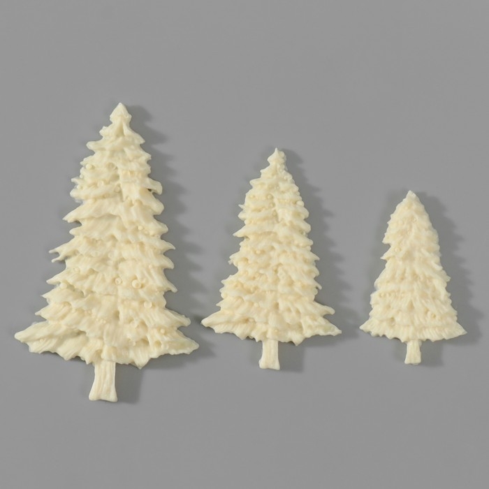 Молд силиконовый Молд силиконовый "Ёлочки" (издел. 7х4 см; 5х3 см; 4х2,3 см)