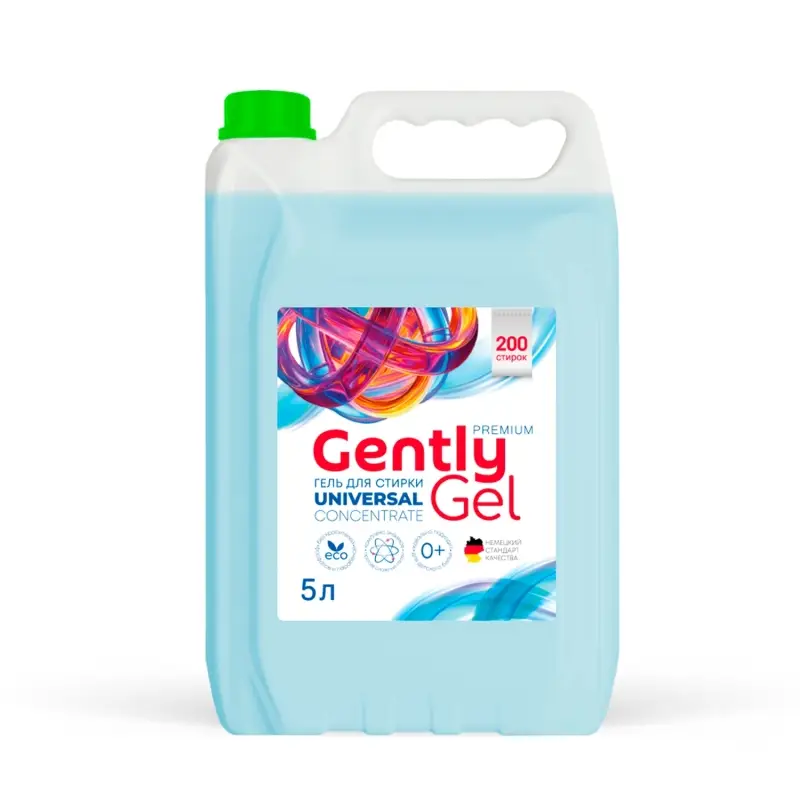 Гель концентрат для стирки "Gently Gel" NEW универсальный (ПЭНД) 5 л. Clean&Green CG8526