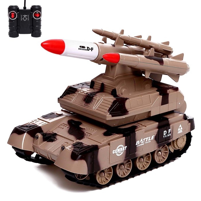 Танк радиоуправляемый «Баттл», стреляет, эффект дыма, цвет коричневый Танк радиоуправляемый «Баттл», стреляет, эффект дыма, цвет коричневый