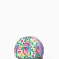 Кошелёк-монетница на молнии, 11.5&times;3.5&times;8 см, с цветочным принтом, МИКС