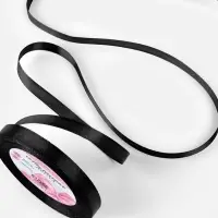 Лента атласная, 10 мм, 23&plusmn;1 м, чёрная №39