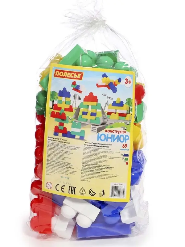 Конструктор &laquo;Юниор&raquo;, 69 деталей