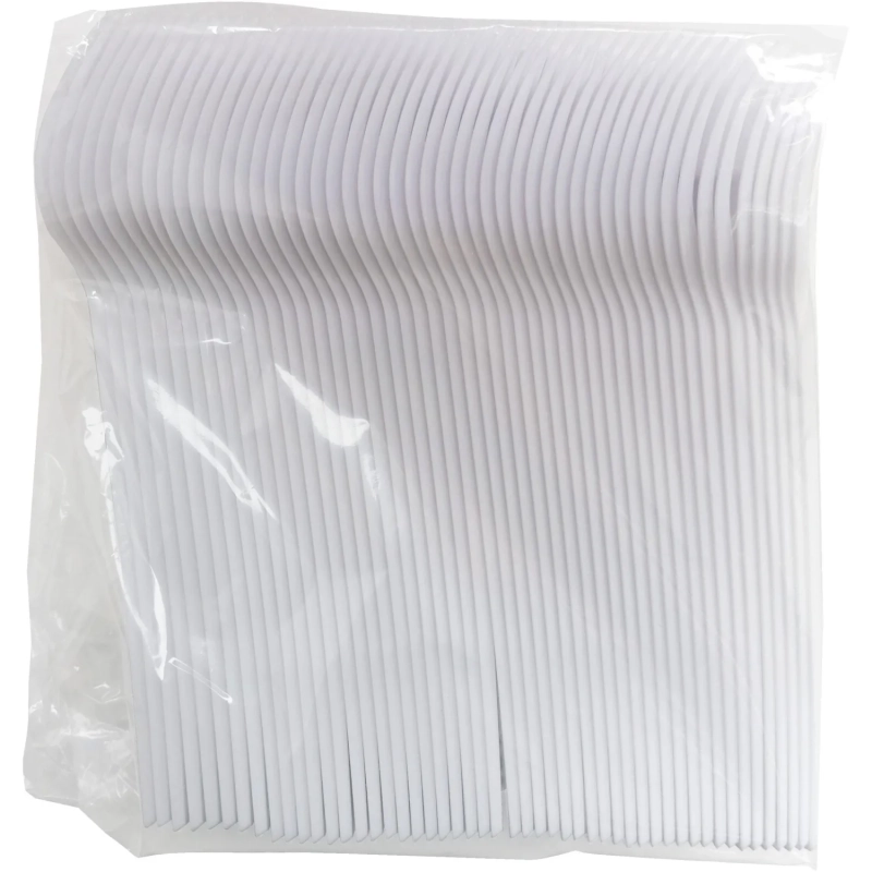 Вилка одноразовая 165 мм, белая, ПС, 100 шт/уп, 2&nbsp;000 шт/кор (4002Б)